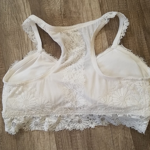 Aerie 3 Bralettes & Eyelet Lace Peplum Crop Top XL - Picture 12 of 14